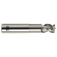 1/2 Dia. x 4 Overall Length 3-Flute .060 C/R Solid Carbide SE End Mill-Round Shank-Center Cutting-Uncoated - USA Tool & Supply