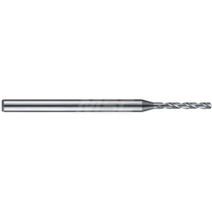 Micro Drill Bit: 0.0217″ Dia, 140 °, Solid Carbide Bright/Uncoated, RH Cut, Helical Flute, Series 6200 HP