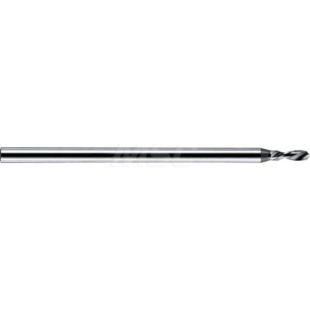 Micro Drill Bit: 0.0256″ Dia, 120 °, Solid Carbide Bright/Uncoated, RH Cut, Helical Flute, Series 6140
