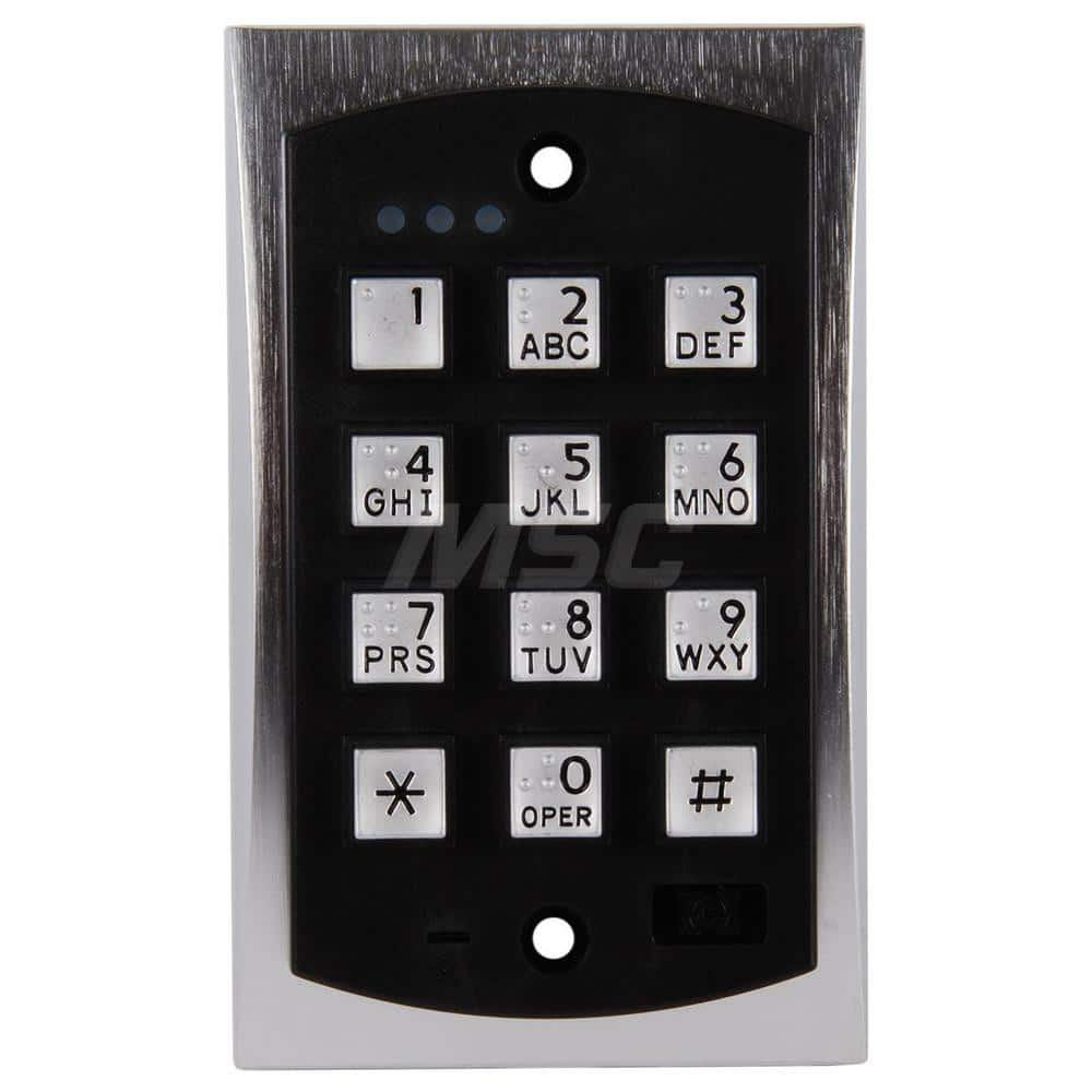 Electromagnet Lock Accessories; Type: Access Control Keypad; For Use With: Indoor or Outdoor Applications; Material: Aluminum; Material: Aluminum; For Use With: Indoor or Outdoor Applications; Type: Access Control Keypad; Accessory Type: Access Control Ke