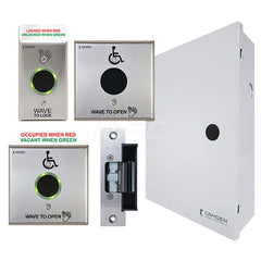 Stainless Steel Barrier-Free Touchless Switch Restroom Control Kit For use with Restroom Touchless Kit