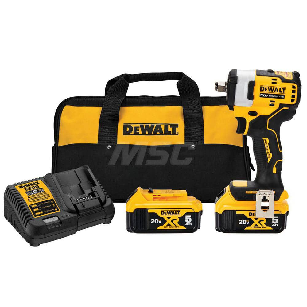 Cordless Impact Wrench: 20V, 1/2″ Drive, 3,150 BPM, 2,850 RPM 2 20V MAX Battery Included, Charger Included