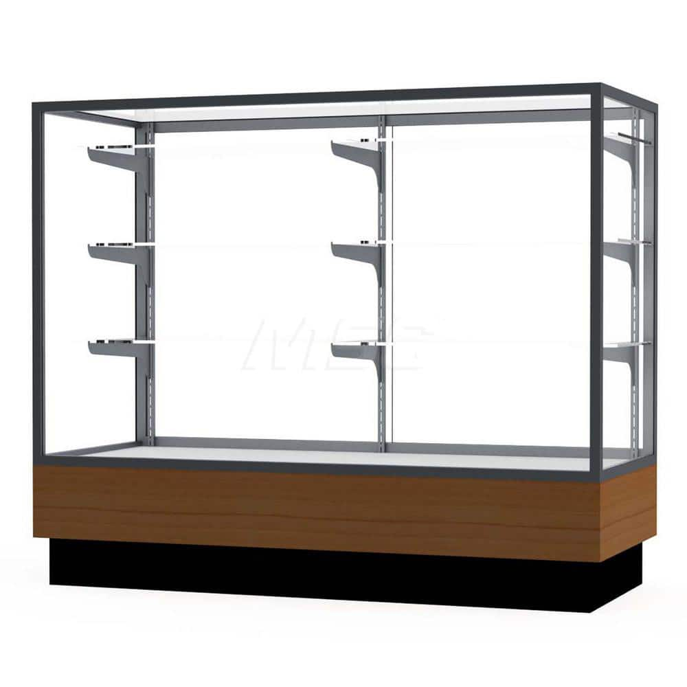 Bookcases; Color: Light Oak; Number of Shelves: 3; Width (Decimal Inch): 48.0000; Depth (Inch): 20; Material: Anodized Aluminum/Vinyl; Material: Anodized Aluminum/Vinyl