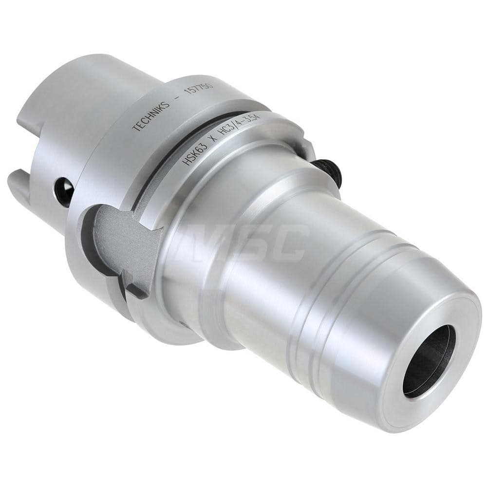 Hydraulic Tool Chuck: Taper Shank, 20 mm Hole 80 mm Projection, 53 mm Nose Dia, Through Coolant