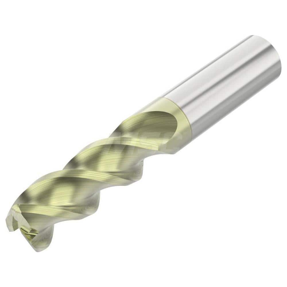 Corner Radius End Mill: 1/4″ Dia, 3/4″ LOC, 0.06″ Radius, 3 Flutes, Solid Carbide 2-1/2″ OAL, 1/4″ Shank Dia, 45 ° Helix, ANF Coated, Corner Radius End, Centercutting, Series A345R