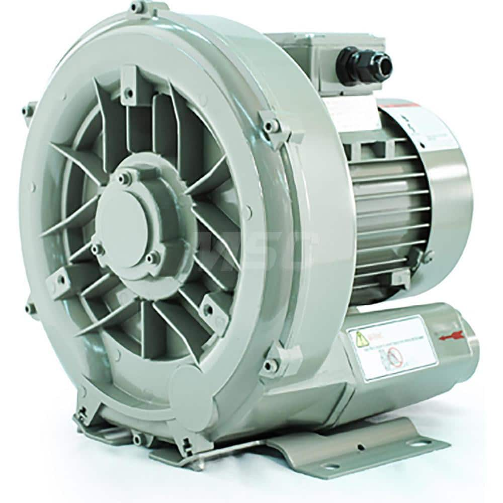 Regenerative Air Blowers; Inlet Size: 1.5″; Outlet Size: 1.5″; Horse Power: 1.5; Amperage Rating: 12.5000; Cubic Feet Per Minute: 105 SCFM; Height (Inch): 14; Width (Decimal Inch): 14; Maximum Working Water Pressure: 76.00; Maximum Vacuum Water Pressure: