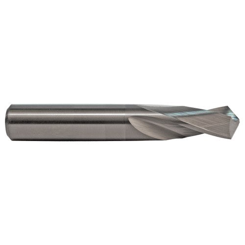 #21 Dia. × 0.159″ Shank × 3/4″ Flute Length × 2″ OAL, 3XD, 118°, Uncoated, 2 Flute, External Coolant, Round Solid Carbide Drill - USA Tool & Supply