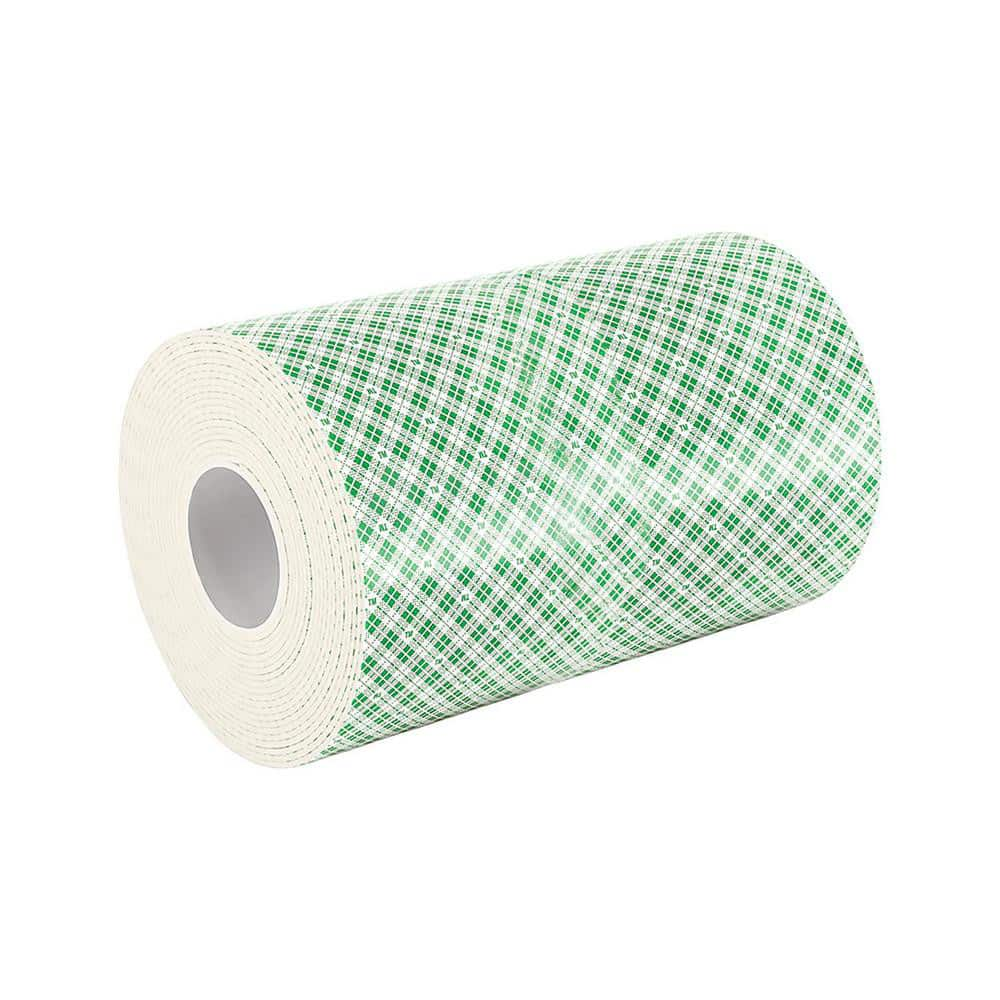 White Double-Sided Urethane Foam Tape: 1″ Wide, 5 yd Long, 250 mil Thick, Acrylic Adhesive