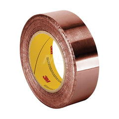 Duct Tape: 2″ Wide, 2.6 mil Thick, Copper Foil Acrylic Adhesive, 25 lb/in Tensile Strength