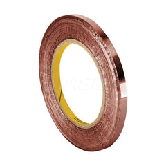 Duct Tape: 1/2″ Wide, 2.6 mil Thick, Copper Foil Acrylic Adhesive, 25 lb/in Tensile Strength