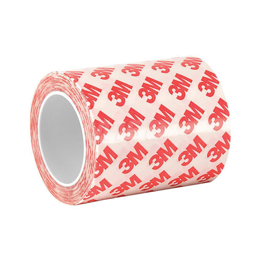 Clear Double-Sided Polyester Film Tape: 3″ Wide, 5 yd Long, 8.3 mil Thick, Acrylic Adhesive