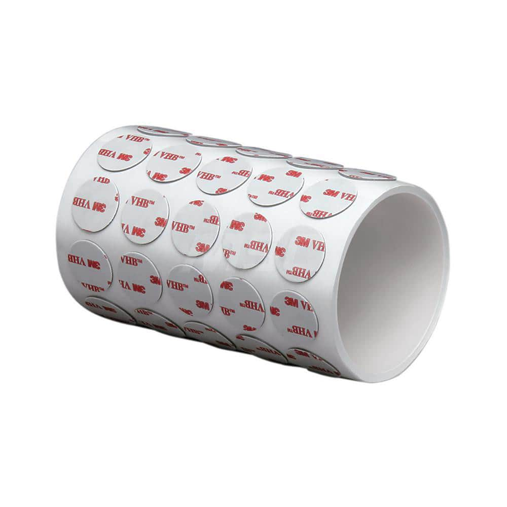 White Double-Sided Foam Tape: 3/4″ Wide, 4 yd Long, 25 mil Thick, Acrylic Adhesive