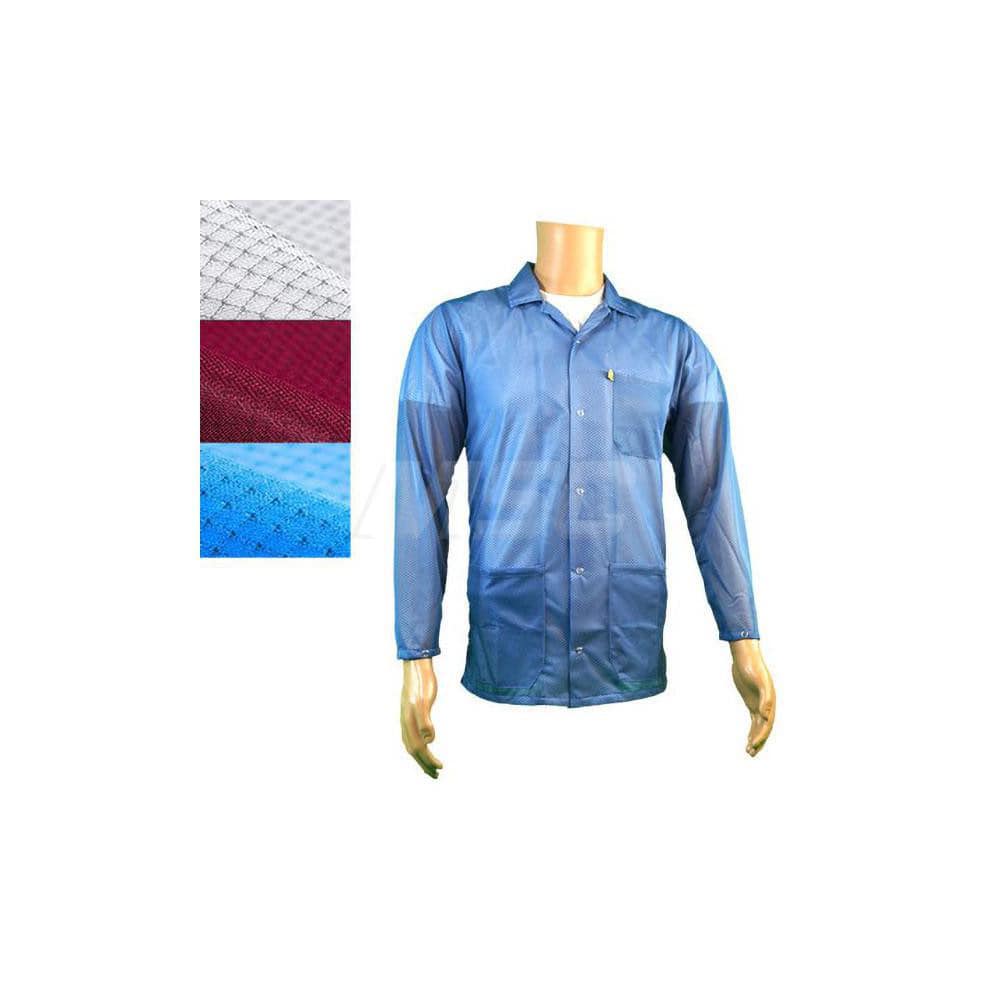 Smocks & Lab Coats; Garment Style: Smock; Material: Carbon; Size: Medium; Color: Burgundy; Sleeve Length: 23; Closure Type: Snaps; Chest Size: 40; Closure Locaton: Front; Features: Light Weight; Chest Size (Inch): 40; Closure Location: Front