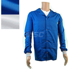 Smocks & Lab Coats; Garment Style: Smock; Material: Carbon; Size: X-Large; Color: White; Sleeve Length: 23; Closure Type: Snaps; Chest Size: 45; Closure Locaton: Front; Chest Size (Inch): 45; Closure Location: Front