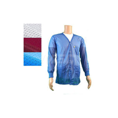 Smocks & Lab Coats; Garment Style: Smock; Material: Carbon; Size: Large; Color: Blue; Sleeve Length: 23; Closure Type: Snaps; Chest Size: 43; Closure Locaton: Front; Features: Light Weight; Chest Size (Inch): 43; Closure Location: Front