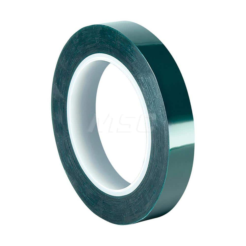 Polyester Film Tape: 4″ Wide, 72 yd Long, 3.2 mil Thick 57 Lb/In Tensile Strength, Silicone Adhesive, 400 ° F