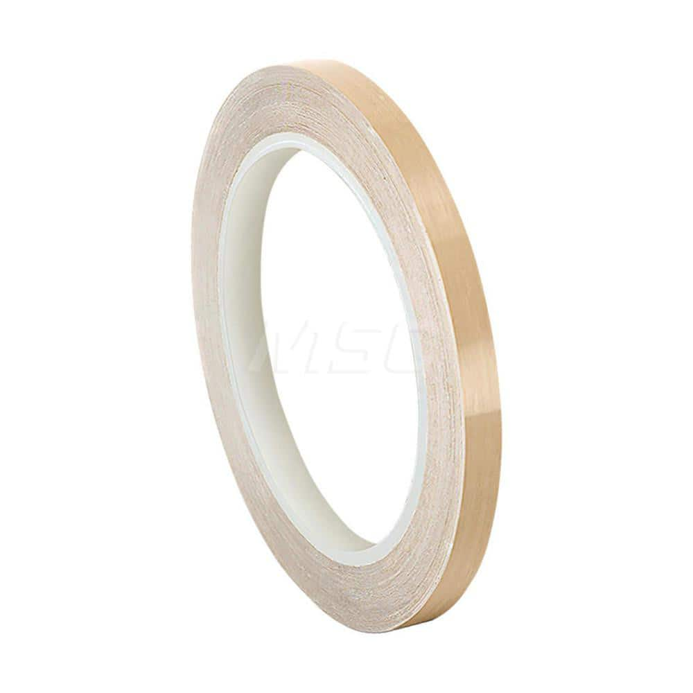 Polytetrafluroethylene Film Tape: 1/2″ Wide, 36 yd Long, 4 mil Thick 19 Lb/In Tensile Strength, Rubber Adhesive, 500 ° F