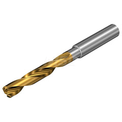 Taper Length Drill Bit: 0.4062″ Dia, 147 ° Coated, 4.4881″ Flute Length, 6.4173″ OAL, RH Cut, Spiral Flute, Cylindrical Shank, Series CoroDrill 860