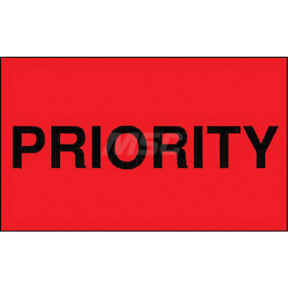 Care Instructions Label: ″Priority″, Rectangle, 5″ Wide, 3″ High Paper