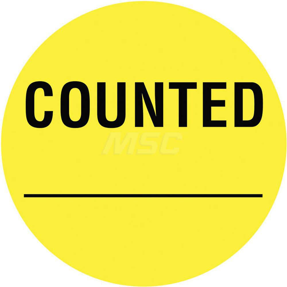 Inventory Control Label: ″Counted″, Circle Paper