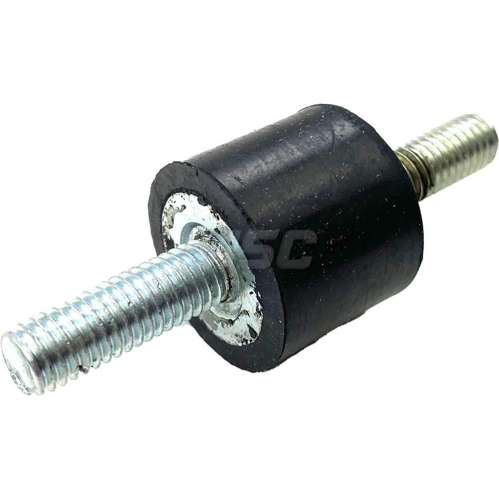 Vibration Isolators; Isolator Type: Stud/Stud; Maximum Load Capacity: 100.00; Insert Material: Zinc-Plated Steel; Isolator Material: Natural Rubber; Thread Size: 8 mm; Overall Width: 25; Overall Diameter: 25 mm; Overall Height: 20 mm; Thread Length: 23.00