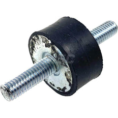 Vibration Isolators; Isolator Type: Stud/Stud; Maximum Load Capacity: 120.00; Insert Material: Zinc-Plated Steel; Isolator Material: Natural Rubber; Thread Size: 8 mm; Overall Width: 30; Overall Diameter: 30 mm; Overall Height: 15 mm; Thread Length: 23.00