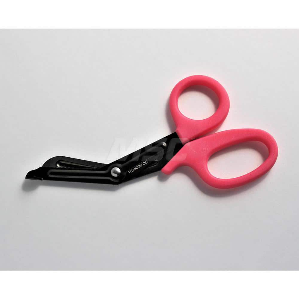 Scissors, Forceps & Tweezers; Product Type: Scissor; Tip Shape: Blunt; Blade Style: Curved; Straight; Disposable: No; Length (Inch): 7.25; Blade Material: Titanium; Handle Material: Plastic; Additional Information: No; Overall Length: 7.25