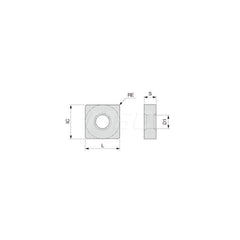 Turning Insert:  SNMG856THS T9225,  Solid Carbide TiCN, Al2O3 & TiN Finish,  Neutral,  1″ Inscribed Circle,  0.0940″ Corner Radius,  90.0 &deg N/A Square,  Series  SNMG