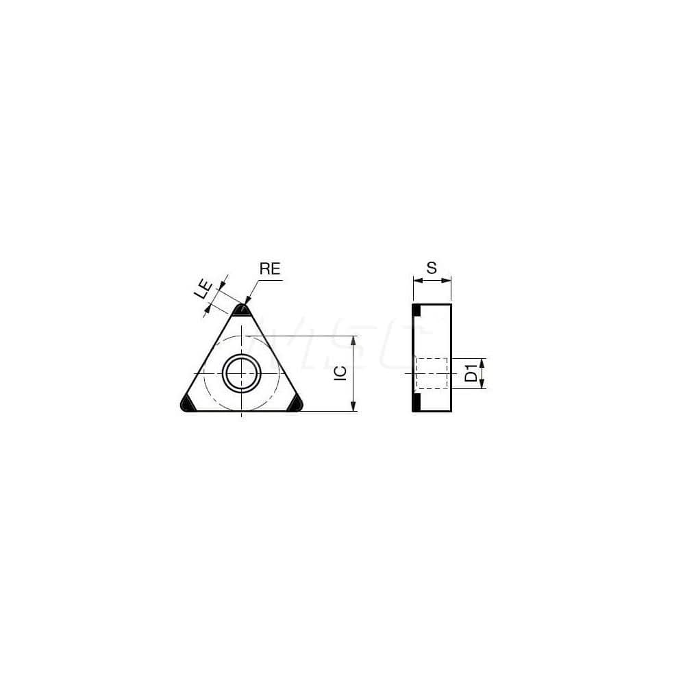 Turning Insert:  3QP-TNGA331-WG BXA20,  Polycrystalline Cubic Boron Nitride Coated Finish,  Neutral,  3/8″ Inscribed Circle,  0.0160″ Corner Radius,  60.0 &deg N/A Triangle,  Series  TNGA