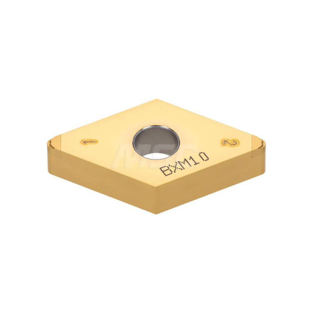 Turning Insert:  2QP-DNGM442HP BXA10,  Polycrystalline Cubic Boron Nitride TiAlN & TiCN Finish,  Neutral,  1/2″ Inscribed Circle,  0.0310″ Corner Radius,  55.0 &deg N/A Diamond,  Series  DNGM