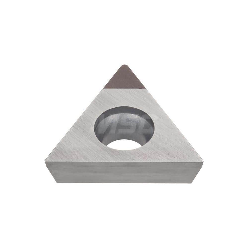 Turning Insert:  TPGW21.50.5QBN BX360,  Polycrystalline Cubic Boron Nitride Uncoated Finish,  Neutral,  1/4″ Inscribed Circle,  0.0080″ Corner Radius,  60.0 &deg N/A Triangle,  Series  TPGW