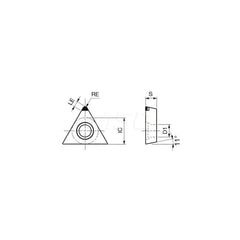 Turning Insert:  Q-TPMW2.521 BX330,  Polycrystalline Cubic Boron Nitride Uncoated Finish,  Neutral,  0.0160″ Corner Radius,  60.0 &deg N/A Triangle,  Series  TPMW