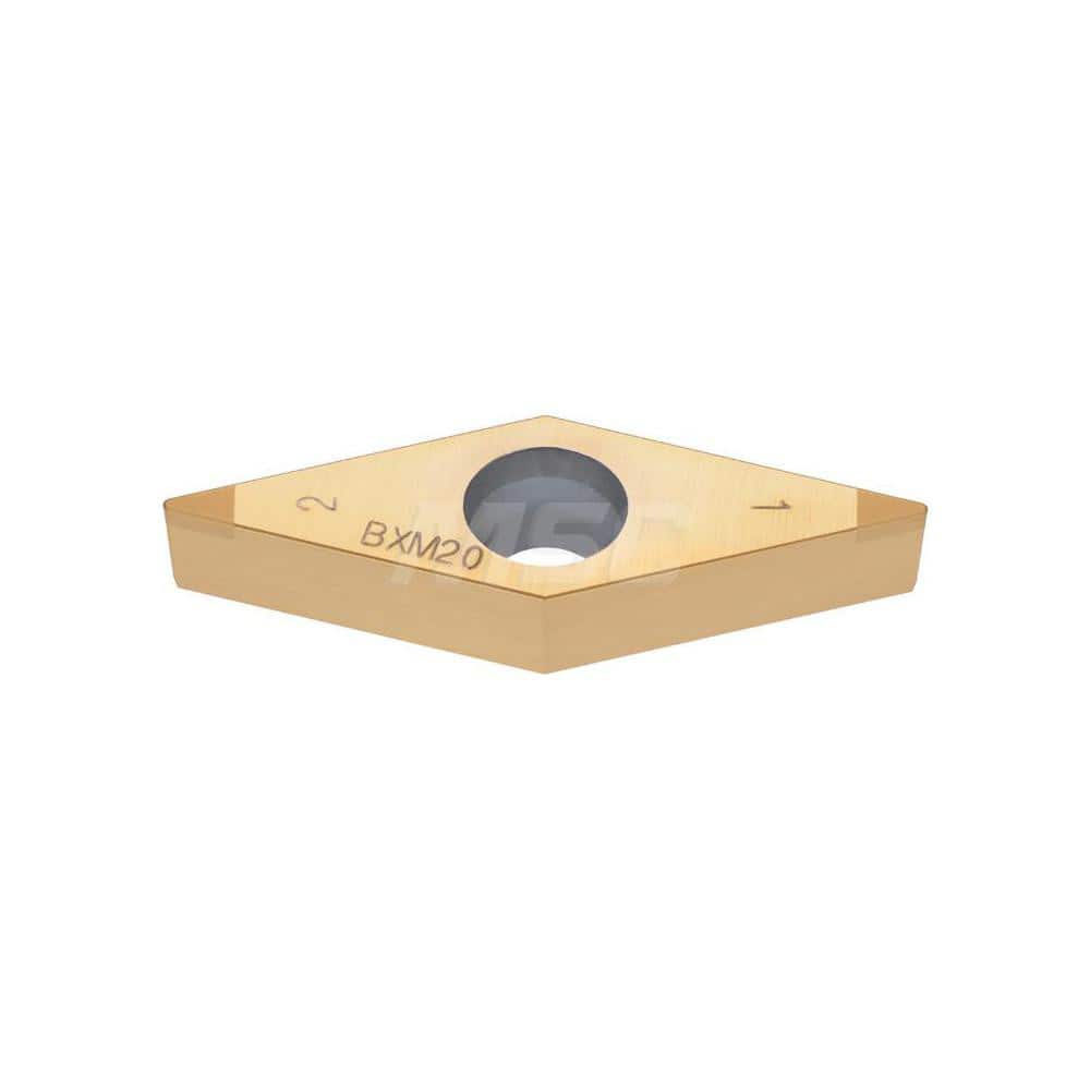 Turning Insert:  2QP-VBMW221 BX930,  Polycrystalline Cubic Boron Nitride Uncoated Finish,  Neutral,  1/4″ Inscribed Circle,  0.0160″ Corner Radius,  35.0 &deg N/A Diamond,  Series  VBMW