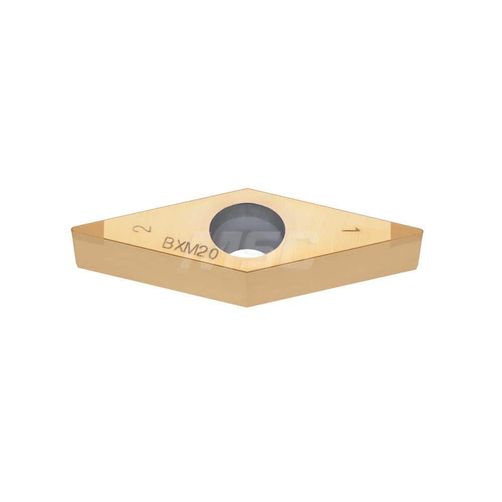 Turning Insert:  2QP-VBMW221 BX360,  Polycrystalline Cubic Boron Nitride Uncoated Finish,  Neutral,  1/4″ Inscribed Circle,  0.0160″ Corner Radius,  35.0 &deg N/A Diamond,  Series  VBMW