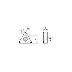 Turning Insert:  3QP-TNGA333 BX310,  Polycrystalline Cubic Boron Nitride Uncoated Finish,  Neutral,  3/8″ Inscribed Circle,  0.0470″ Corner Radius,  60.0 &deg N/A Triangle,  Series  TNGA