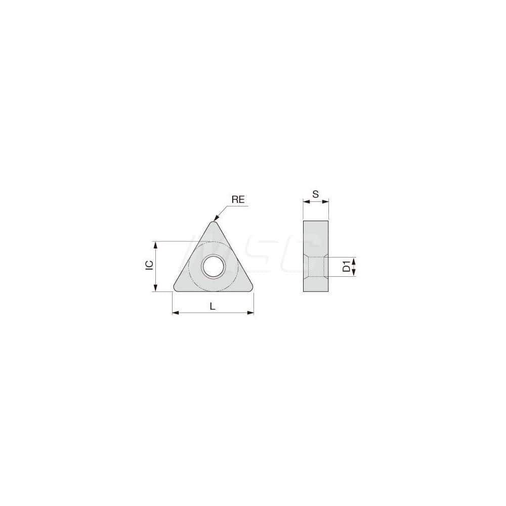 Turning Insert:  TNGA221 TH10,  Solid Carbide Uncoated Finish,  Neutral,  1/4″ Inscribed Circle,  0.0160″ Corner Radius,  60.0 &deg N/A Triangle,  Series  TNGA
