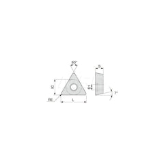 Turning Insert:  TCMT21.52PSS AH725,  Solid Carbide TiAlN Finish,  Neutral,  1/4″ Inscribed Circle,  0.0310″ Corner Radius,  60.0 &deg N/A Triangle,  Series  TCMT