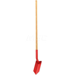 Digging Shovel: Steel, 11″ Blade Length, 5″ Blade Width 48″ Wood Straight Handle