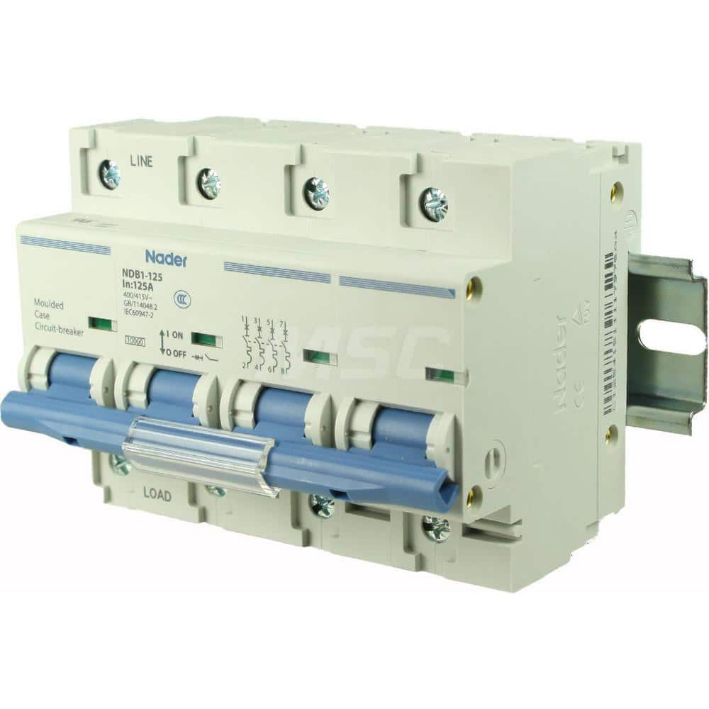 Circuit Breakers; Circuit Breaker Type: C60SP - Supplementary Protection; Milliamperage (mA): 125; 125000; Number of Poles: 4; Breaking Capacity: 10 kA; Tripping Mechanism: Thermal-Magnetic; Terminal Connection Type: Screw; Mounting Type: DIN Rail Mount;