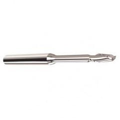 1/8" Dia. - 1/8" LOC - 3" OAL - .015 C/R  2 FL Carbide End Mill with 2.00 Reach - Uncoated - USA Tool & Supply