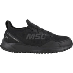Work Boot: Size 14, Mesh, Steel Toe Black, Medium Width, Non-Slip Sole
