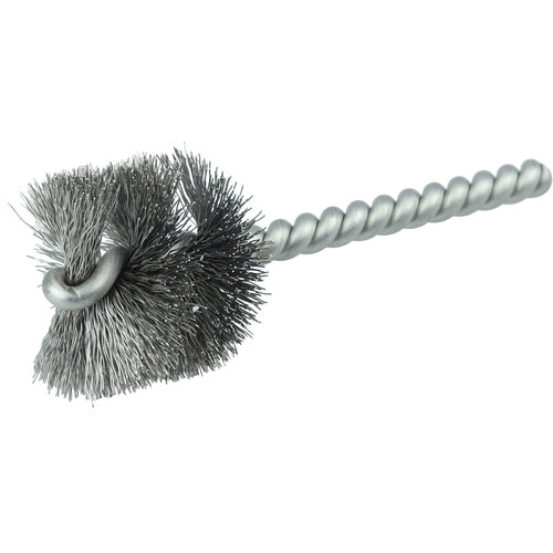 1-1/4″ Power Tube Brush, .008″ Stainless Steel Wire Fill, 1″ Brush Length - USA Tool & Supply