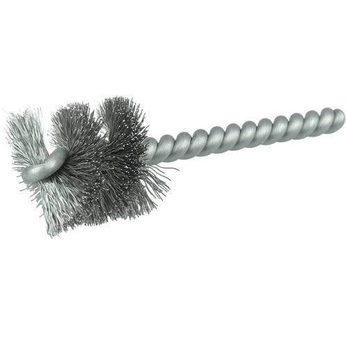 1″ Power Tube Brush, .005″ Stainless Steel Fill, 1″ Brush Length - USA Tool & Supply