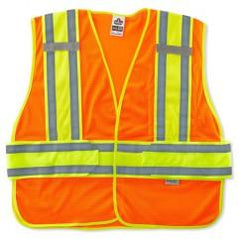 8240HL M/L ORANGE EXPANDABLE VEST - USA Tool & Supply