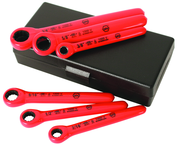 Insulated 6 Piece Inch Ratchet Wrench Set 3/8; 7/16; 1/2; 9/16; 5/8; 3/4 in Storage Case - USA Tool & Supply