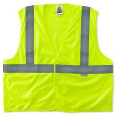 8255HL S/M LIME TREATED POLY VEST - USA Tool & Supply