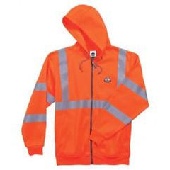8392 L ORG ZIPPER HOODED SWEATSHIRT - USA Tool & Supply