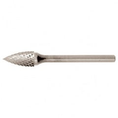 SG-1 Double Cut Solid Carbide Bur-Pointed Tree Shape - USA Tool & Supply