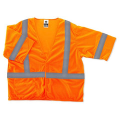 8310HL S/M Econo Class 3 Orange Hook & Loop Vest - USA Tool & Supply