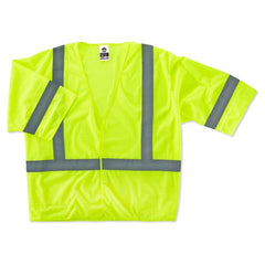 8310HL L/ XL Econo Class 3 Lime Hook & Loop Vest - USA Tool & Supply